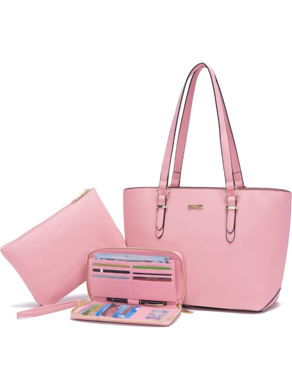 Cute 3PC Tote Handbag Set for Women with RFID Wallet - Stylish & Functional